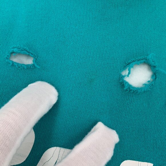 balenciaga Blue cotton distressed hoodie - Picture 8 of 9